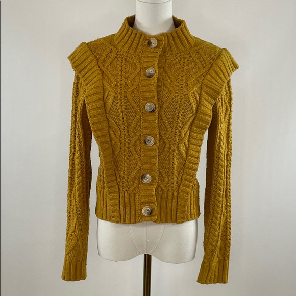 Central Park West Sweaters - Central Park West Golden Savannah Cardigan, M